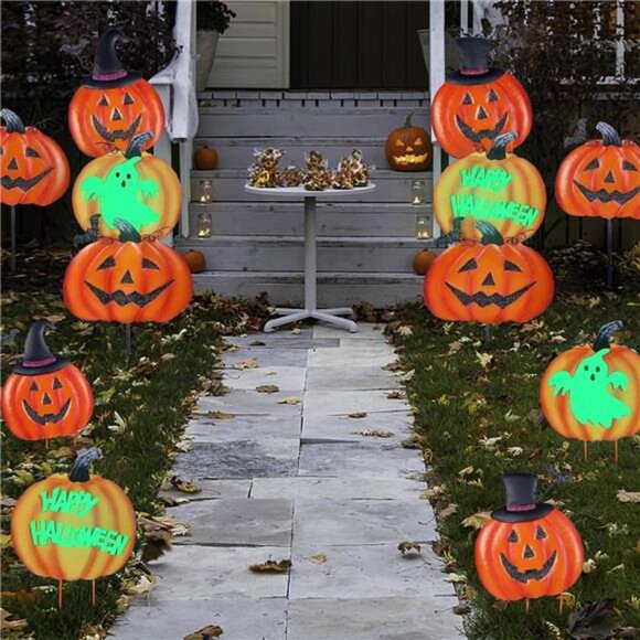 Trick or Treat Yard Decoration Stakes - Happy Halloween...